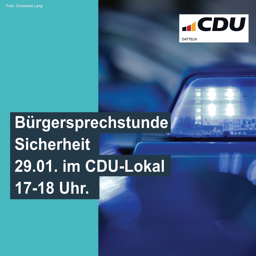 Bürgersprechstunde zum Thema Sicherheit